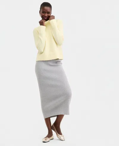 On 34th Women's Roll Mock-neck Sweater, Macy's Exclusive In Metallic