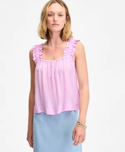 On 34th Women's Ruffle-strap Tank, Exclusively At Macy's In Pink