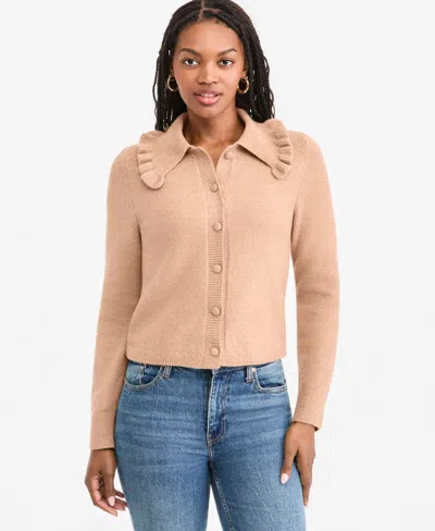 On 34th Women's Ruffled Collar Cardigan, Macy's Exclusive In Pink