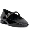 On 34th Saadet Womens Buckle Man Made Mary Jane Heels In Black Patent