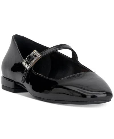 ON 34TH WOMEN'S SAADET RHINESTONE-BUCKLE MARY JANE FLATS, CREATED FOR MACY'S