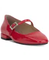 On 34th Women's Saadet Rhinestone-buckle Mary Jane Flats, Created For Macy's In Red Patent