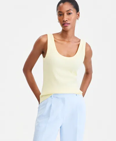 On 34th Women's Scoop-neck Layering Tank Top, Macy's Exclusive In Light Daffodil