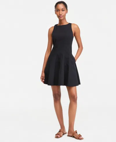 On 34th Women's Seamed Boat-neck Sleevelss Mini Dress, Macy's Exclusive In Black