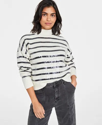On 34th Womens Sequin Sweater Slim Jean Crossbody Mary Janes Created For Macys In Warm Sesame