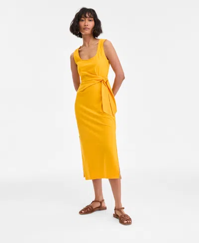 On 34th Women's Side-tie Tank Midi Dress, Exclusively At Macy's