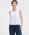 On 34th Women's Sleeveless Pleated Tank, Exclusively At Macy's In Bright White
