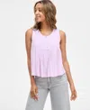 On 34th Women's Sleeveless Pleated Tank, Exclusively At Macy's In Orchid Bouquet
