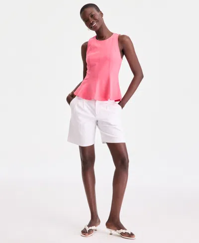 On 34th Women's Sleeveless Princess Seam Ponte Top, Macy's Exclusive In Pink