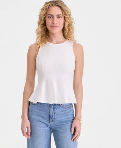 On 34th Women's Sleeveless Princess Seam Ponte Top, Macy's Exclusive In White
