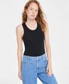 ON 34TH WOMEN'S SLEEVELESS RIBBED BODYSUIT, CREATED FOR MACY'S