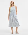 On 34th Women's Sleeveless Tank Midi Dress, Created For Macy's In Blue