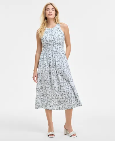 On 34th Women's Sleeveless Tank Midi Dress, Created For Macy's In Blue