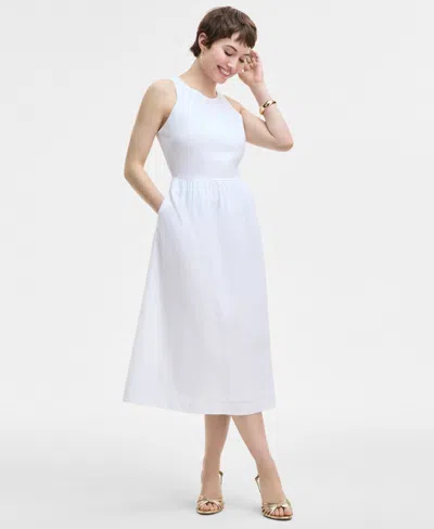 On 34th Women's Sleeveless Tank Midi Dress, Created For Macy's In White
