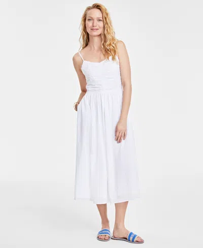 On 34th Women's Soft Corset Midi Dress, Created For Macy's In Bright White