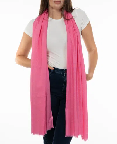 On 34th Women's Soft Sheen Fringe-trim Scarf, Created For Macy's In Pink