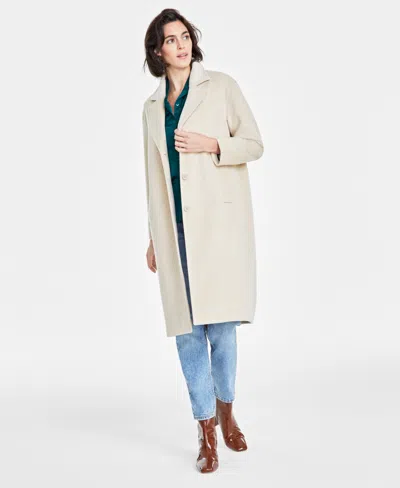 On 34th Women's Solid Easy Cozy Coat, Created For Macy's In Almond Heather