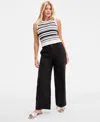 On 34th Women's Solid Easy Wide-leg Pants, Exclusively At Macy's In Black
