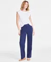 On 34th Women's Solid High-rise Wide-leg Sailor Pants, Exclusively At Macy's In Intrepid Blue