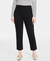 On 34th Women's Solid Ponte Mid-rise Ankle Pants, Exclusively At Macy's In Deep Black