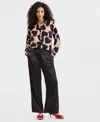 On 34th Women's Solid Satin Wide-leg Pants, Macy's Exclusive In Black