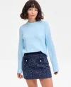 On 34th Women's Striped High-neck Sweater, Macy's Exclusive In Blue