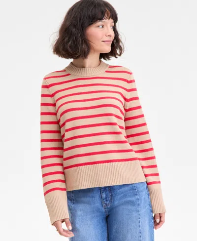 On 34th Women's Striped High-neck Sweater, Macy's Exclusive In Multi
