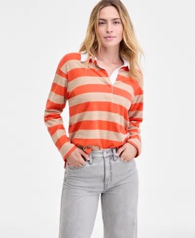 On 34th Women's Striped Rugby Top, Macy's Exclusive