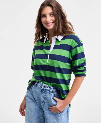 On 34th Women's Striped Rugby Top, Macy's Exclusive