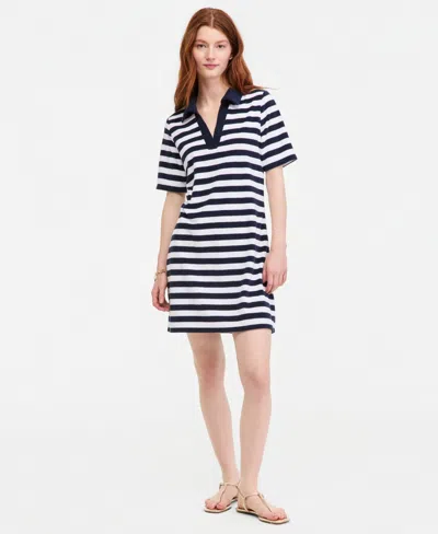 On 34th Women's Terry Relaxed Polo Dress, Macy's Exclusive In Multi