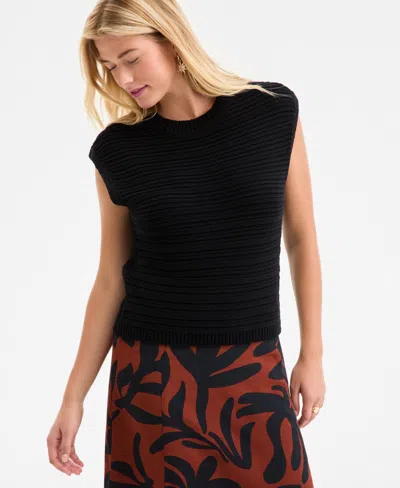 On 34th Women's Textured-stitch Sleeveless Sweater, Exclusively At Macy's