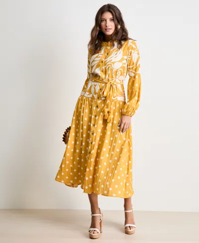 On 34th Women's Tie-waist Maxi Dress, Macy's Exclusive In Yellow