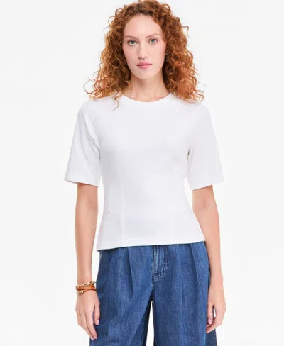 On 34th Women's Tie-back Interlock T-shirt, Macy's Exclusive In Bright White