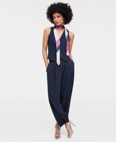 On 34th Women's Tie-detail Vest, Macy's Exclusive- Molly Rogers Capsule Collection In Blue