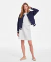 On 34th Women's Tipped Flare Sweater Skirt, Exclusively At Macy's In Silver Heather