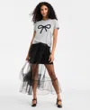 On 34th Women's Tulle Overlay Skirt, Macy's Exclusive In Black