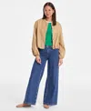 On 34th Women's Twill Bubble-hem Bomber Jacket, Exclusively At Macy's In Swiss Mocha