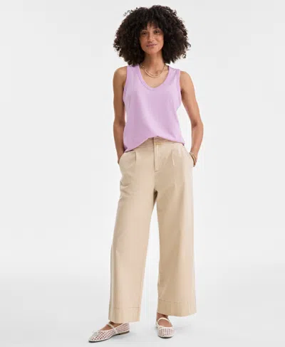 On 34th Women's V-neck Sleeveless Tank Top, Exclusively At Macy's In Orchid Bouquet