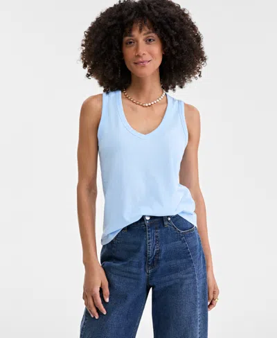On 34th Women's V-neck Sleeveless Tank Top, Exclusively At Macy's In Pale Spring