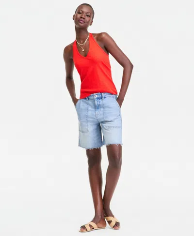 On 34th Women's V-neck Halter Top, Exclusively At Macy's In Orange