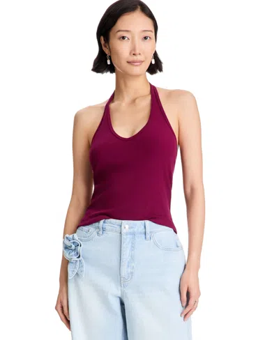 On 34th Women's V-neck Halter Top, Exclusively At Macy's In Purple