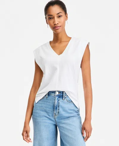 On 34th Women's V-neck Jersey Top, Macy's Exclusive In Multi