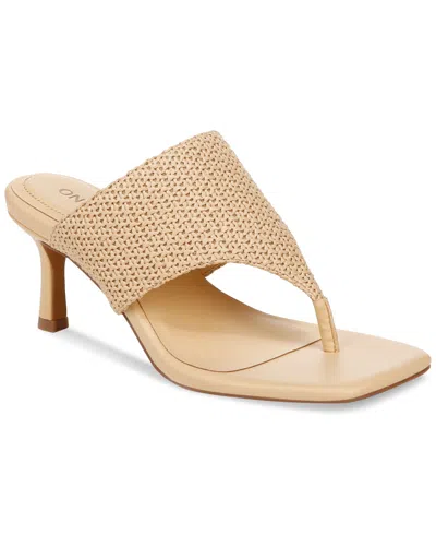 On 34th Women's Zaddie Thong Dress Sandals, Created For Macy's In Natural Raffia