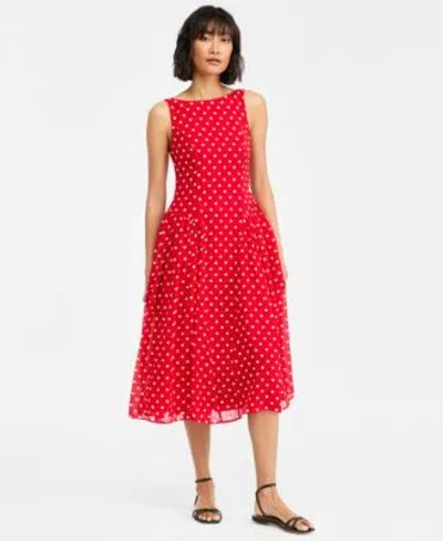 On 34th Womens Drop Waist Midi Dress Macys Exclusive In Multi