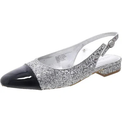On 34th Womens Glitter Man Made Slingback Heels In Multi