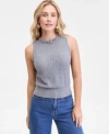 On 34th Womens Pointelle Knit Tank Xxs 3x Macys Exclusive In Gray