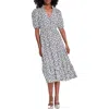 On 34th Women's Printed Tiered Midi Dresss, Created For Macy's In Multi