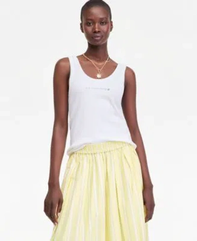 On 34th Womens Scoop Neck Embroidered Margarita Tank Top Macys Exclusive In White