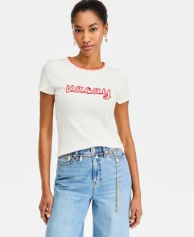 On 34th Womens Short Sleeve Vacay Graphic T Shirt Macys Exclusive In White