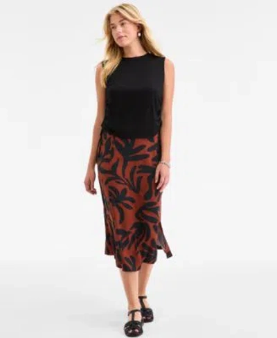 On 34th Womens Side Cinched Muscle Tank Printed Slip Skirt Tyllee Fisherman Sandals Jewelry Exclusively At M